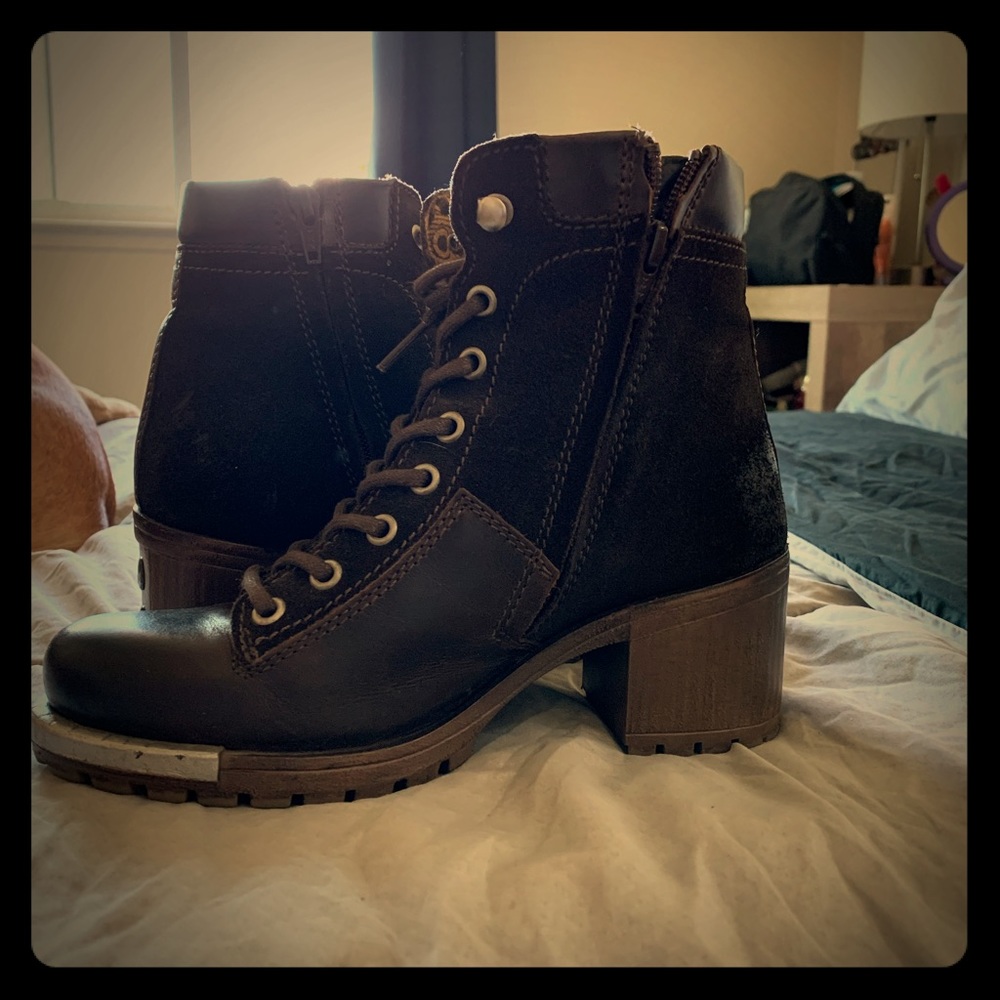 Fly London “Leal” combat boot, women’s